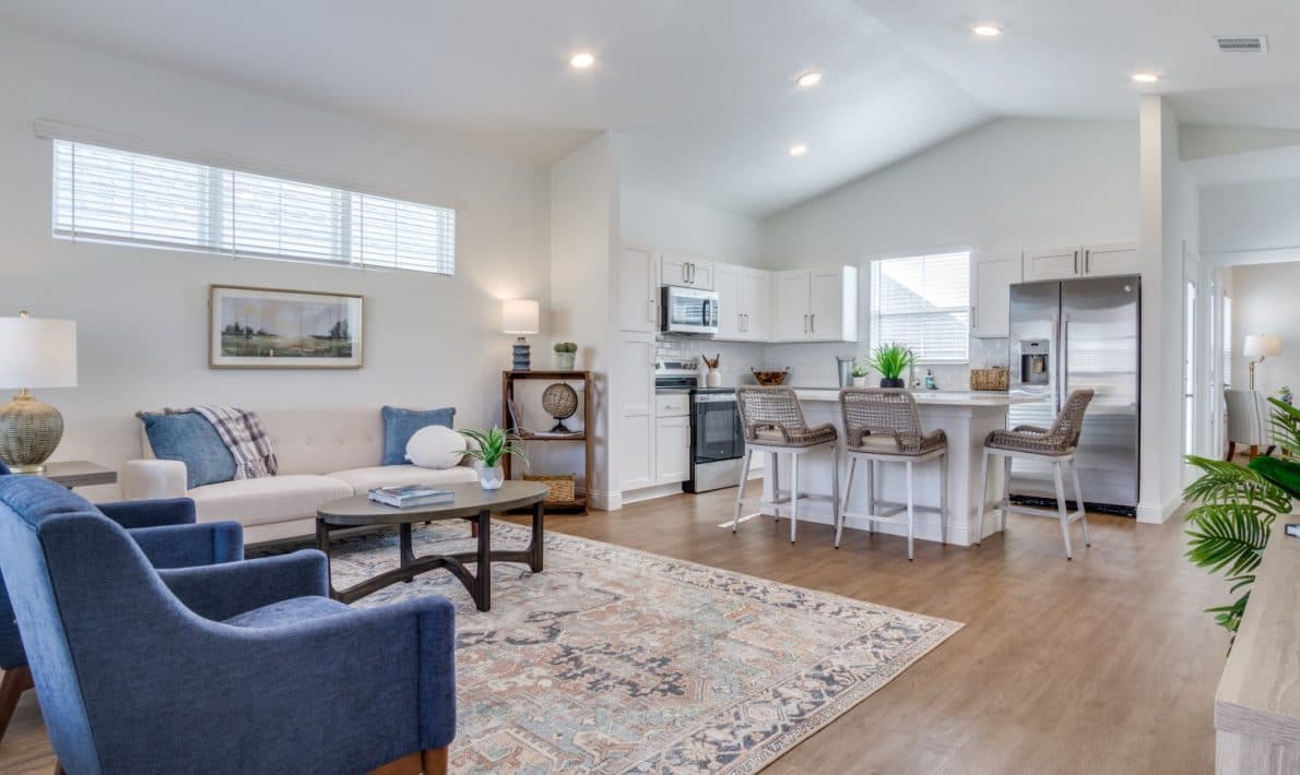 A cottage interior at LEO at Bethel Place